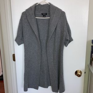 Cashmere, Lord & Taylor, Gray Short Sleeve, Cardigan, XS